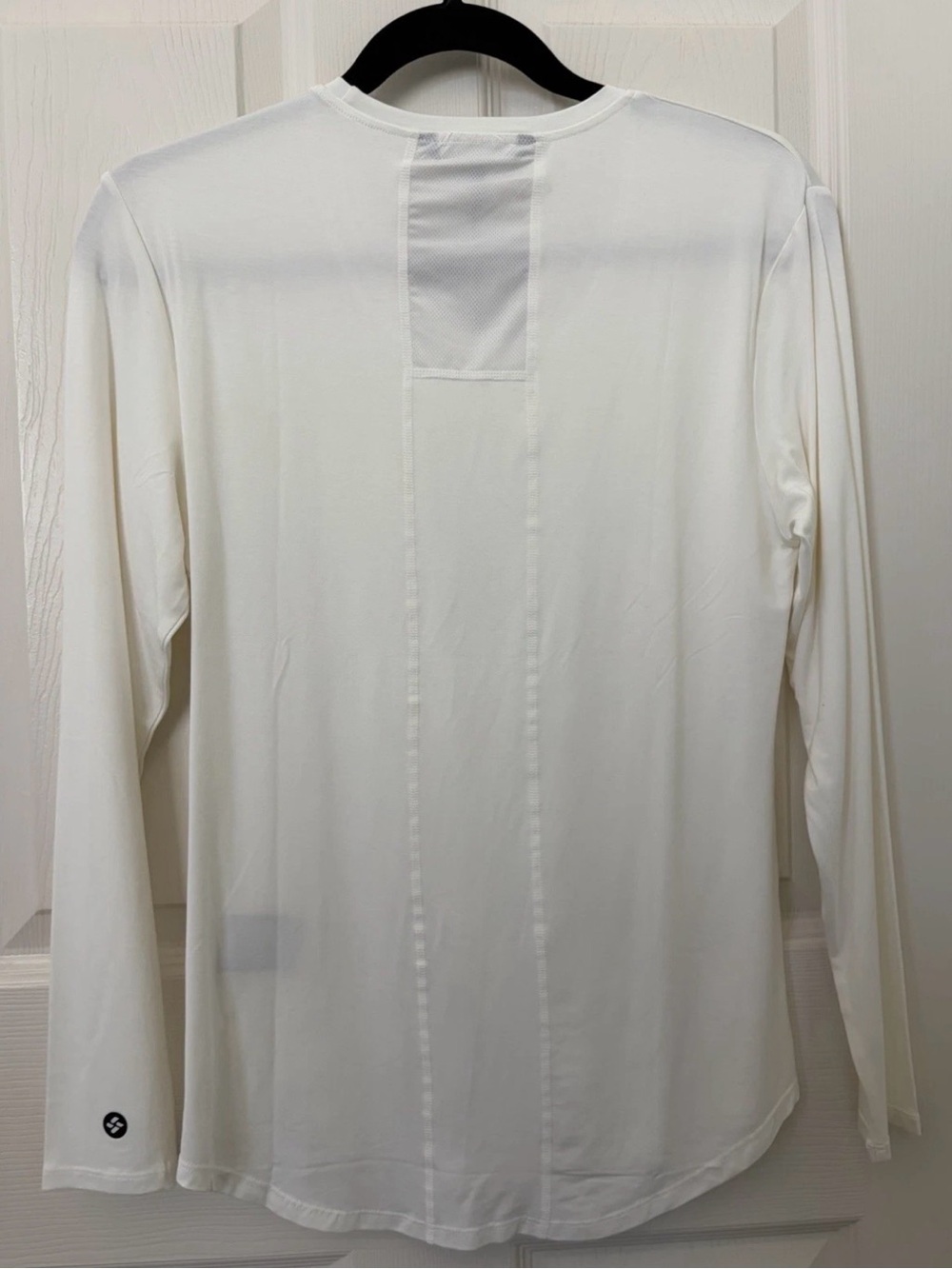 Allwear Modal Long Sleeve Scoop Neck Tee in White - Picture 3 of 5